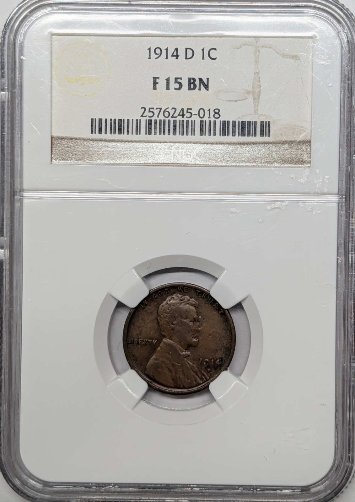 1914 D F15 NGC Lincoln Cent
