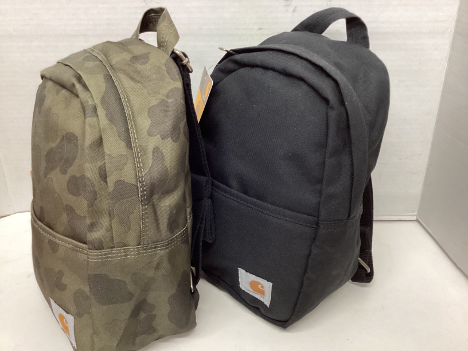 Carhartt Mini Backpack: Duck Camo, Black, Wine