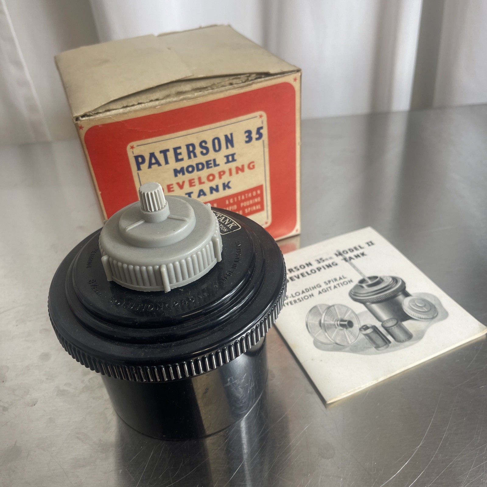 Paterson 35 Model 2 Developing Tank 35mm Film Vintage Darkroom Photography