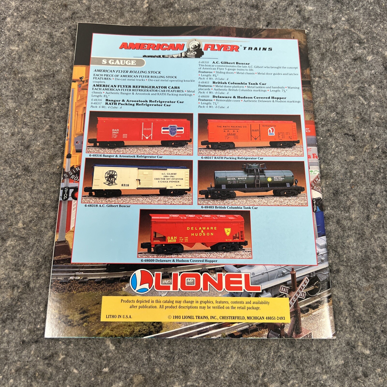1993 Lionel Trains Catalog Book Two