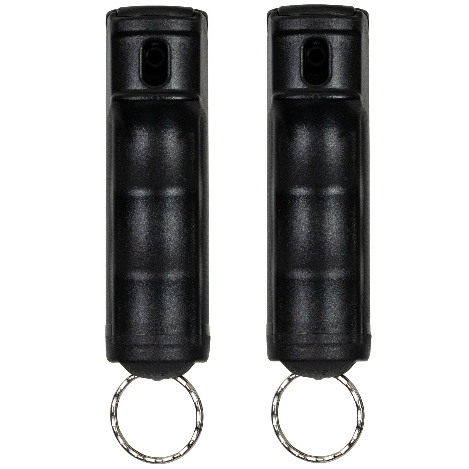 2 Police Magnum pepper spray .50oz black flip top keychain defense protection