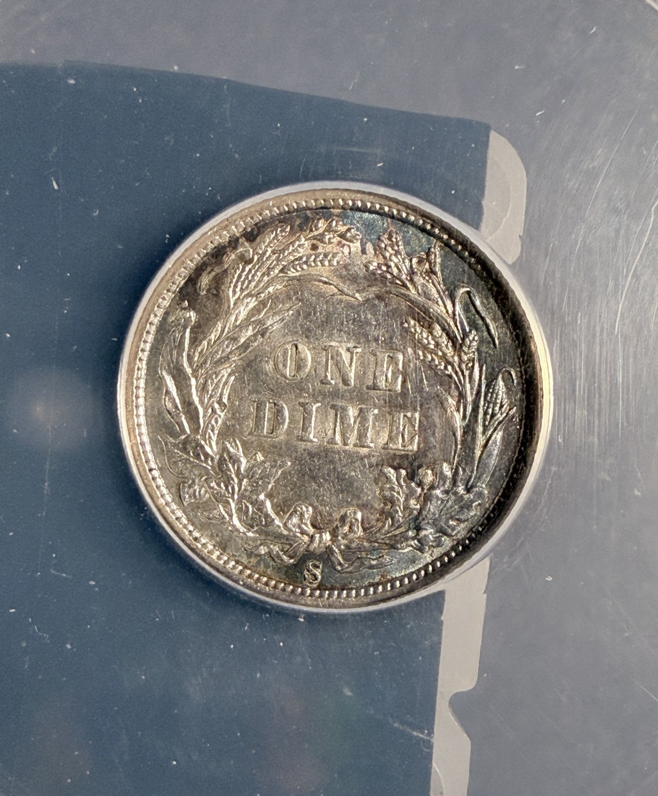 1908-S Barber Dime, AU58 ANACS (18754)