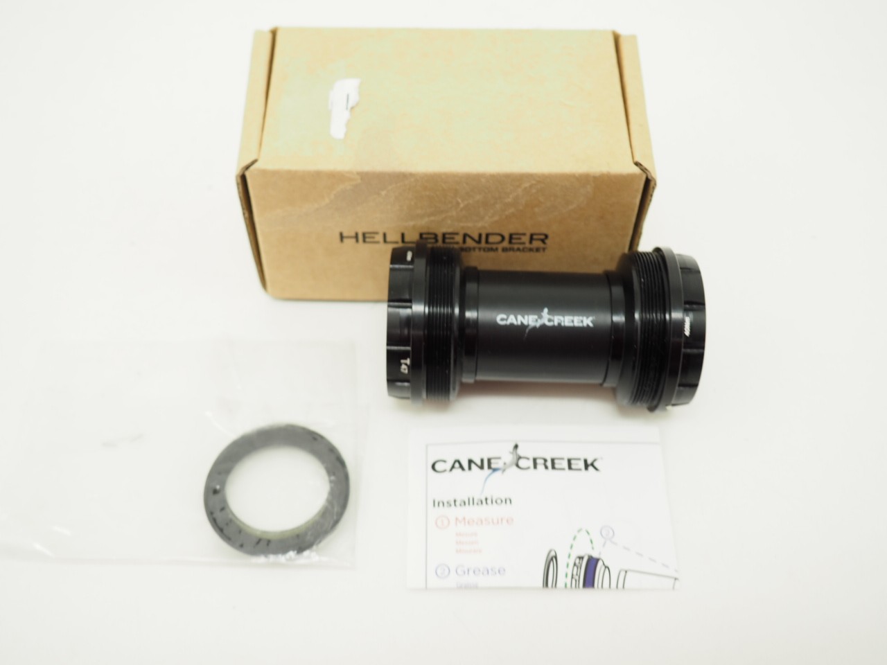 New! Cane Creek Hellbender 70 T47 Bottom Bracket Black for 30mm Spindle