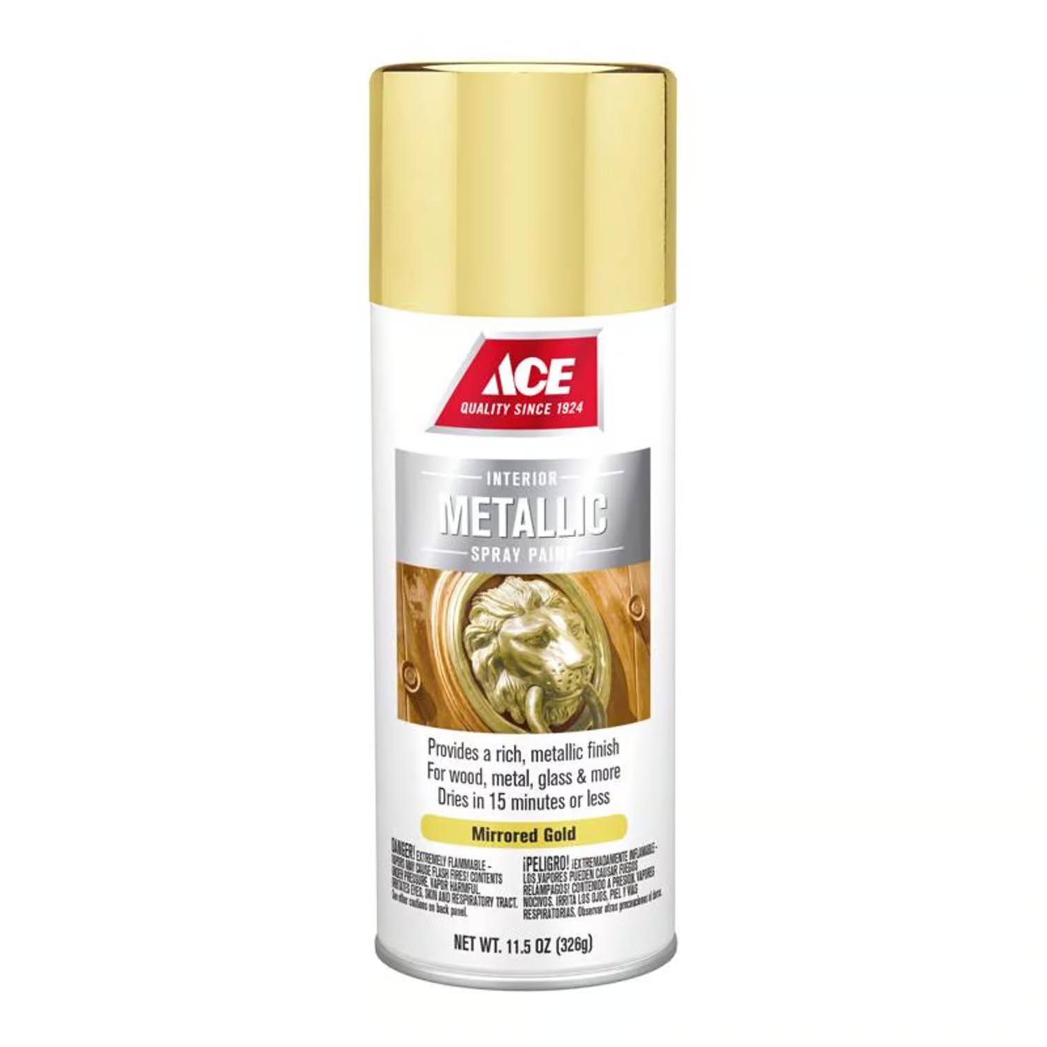 NEW 6 PK  ACE METALLIC MIRRORED GOLD INTERIOR SPRAY PAINT 1236603 FREE SHIPPING