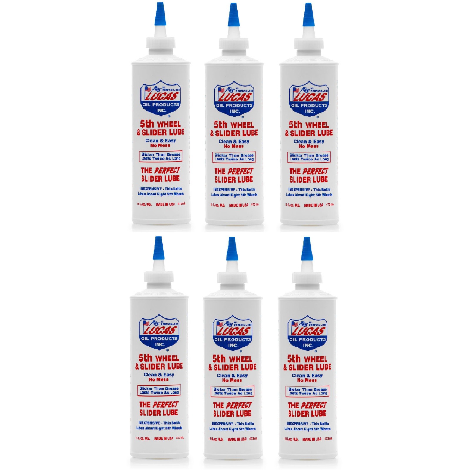 Lucas Oil Set of 6 Waterproof 5th Wheel & Slider Lube 1 Pint/16 Ounce Bottles