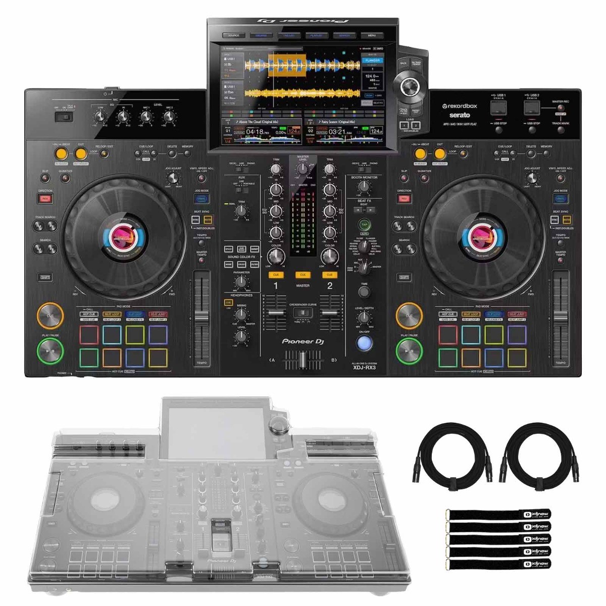 Pioneer DJ XDJ-RX3 All-In-One DJ Controller System w Decksaver Cover Package