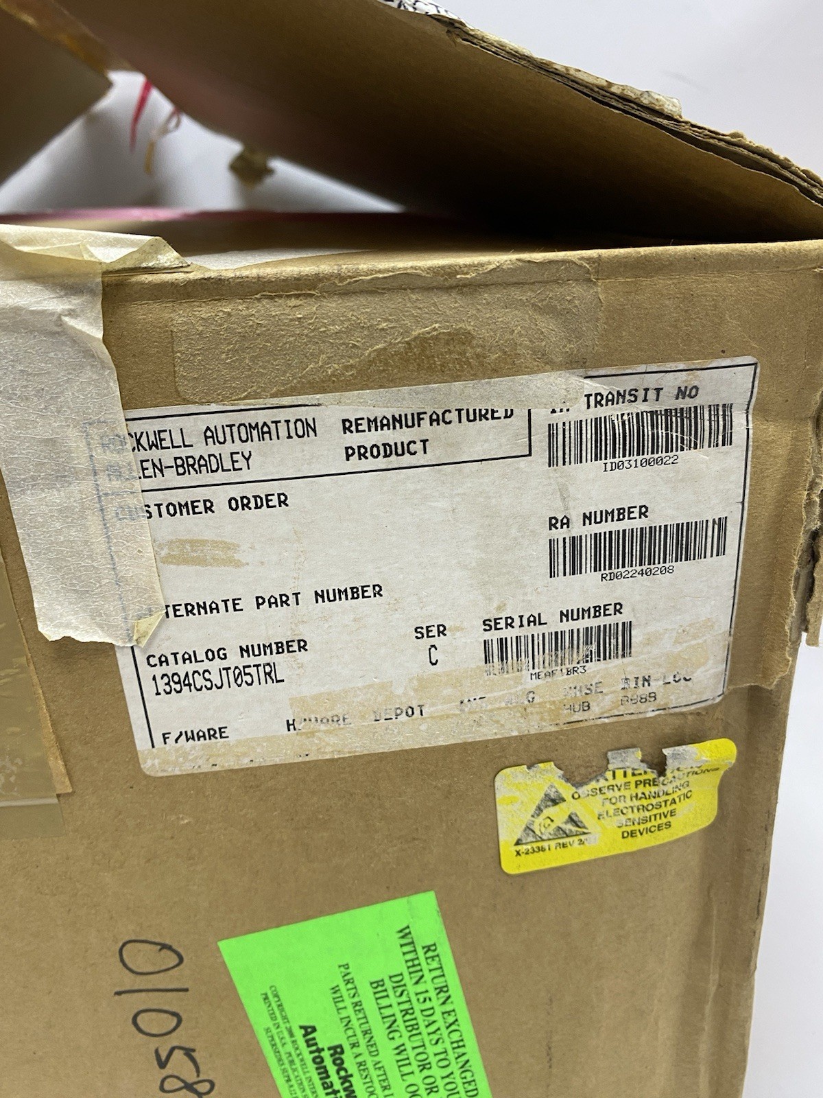 ALLEN BRADLEY 1394C-SJT05-T-RL BULLETIN 1394 DIGITAL SERVO CONTROLLER Ser.C