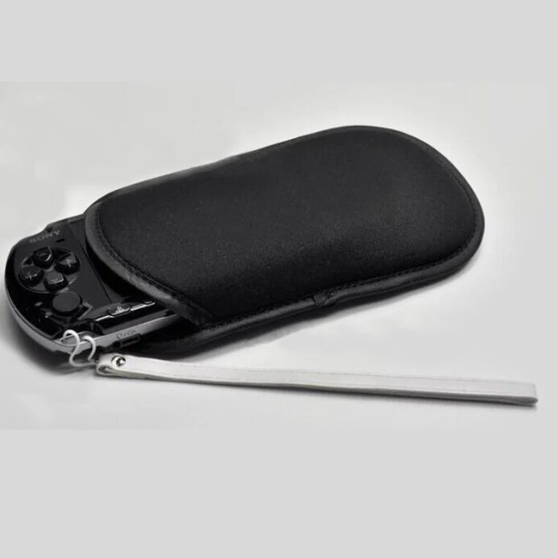 Soft Storage Bag Pouch with Wrist Lanyard for Sony PSP 1000 2000 3000 Console