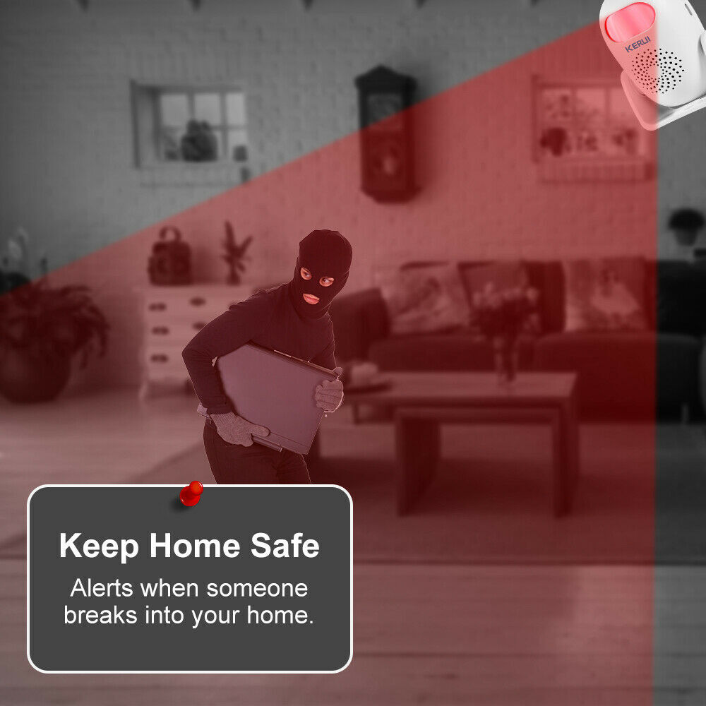 KERUI Wireless Motion Sensor Detect Doorbell Welcome Chime Alarm Remote Control