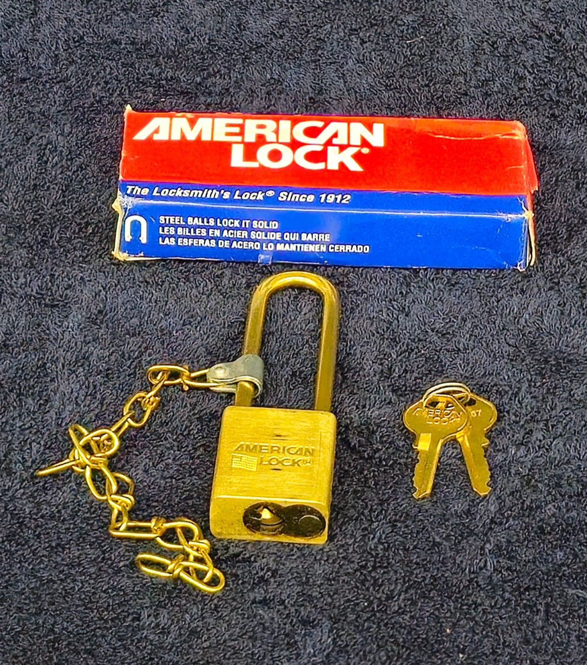 American Pad Lock Padlock Brass 3" US
