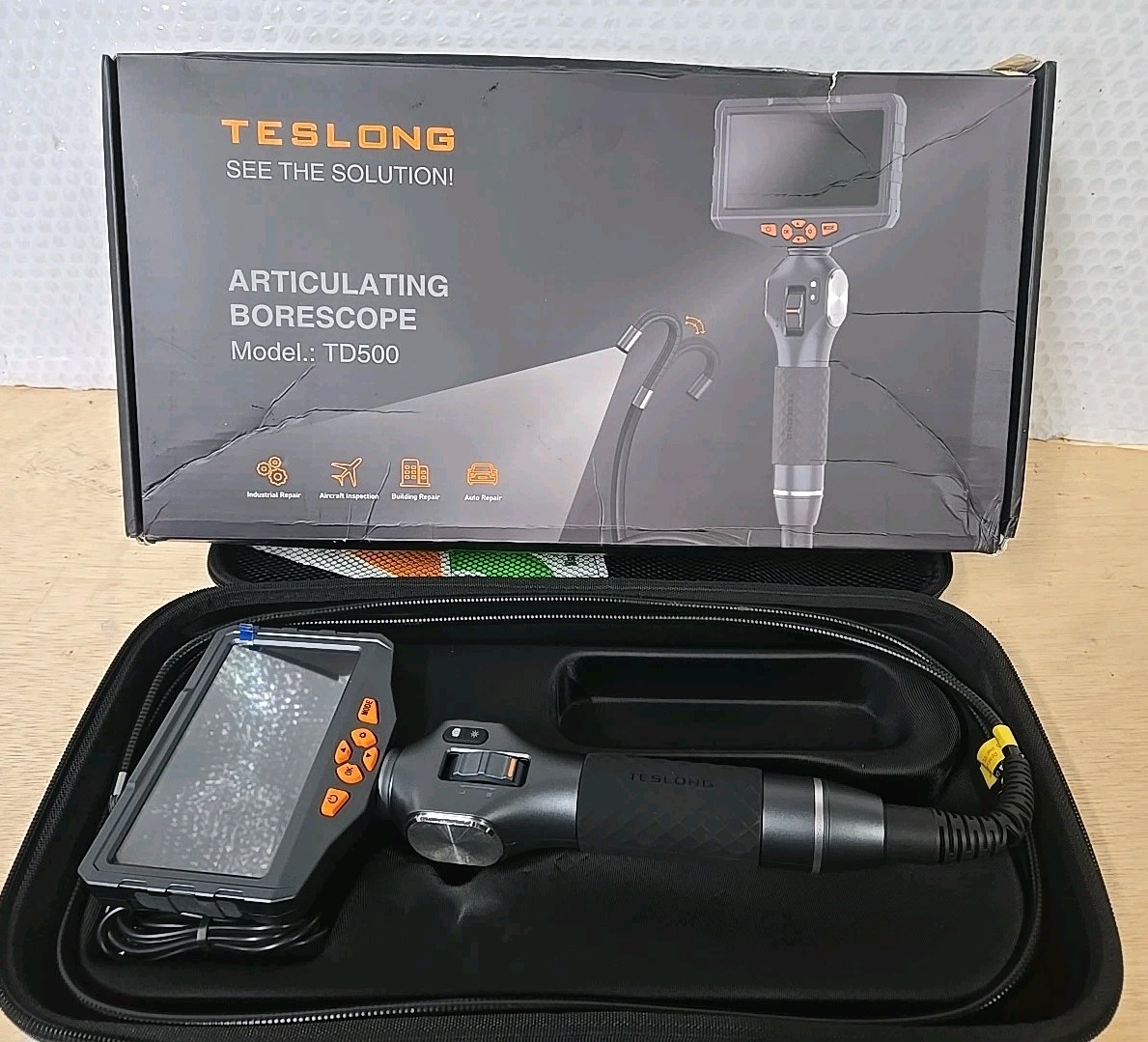 Teslong  Borescope Two-Way Articulation Head 5" Endoscope Inspection Camera