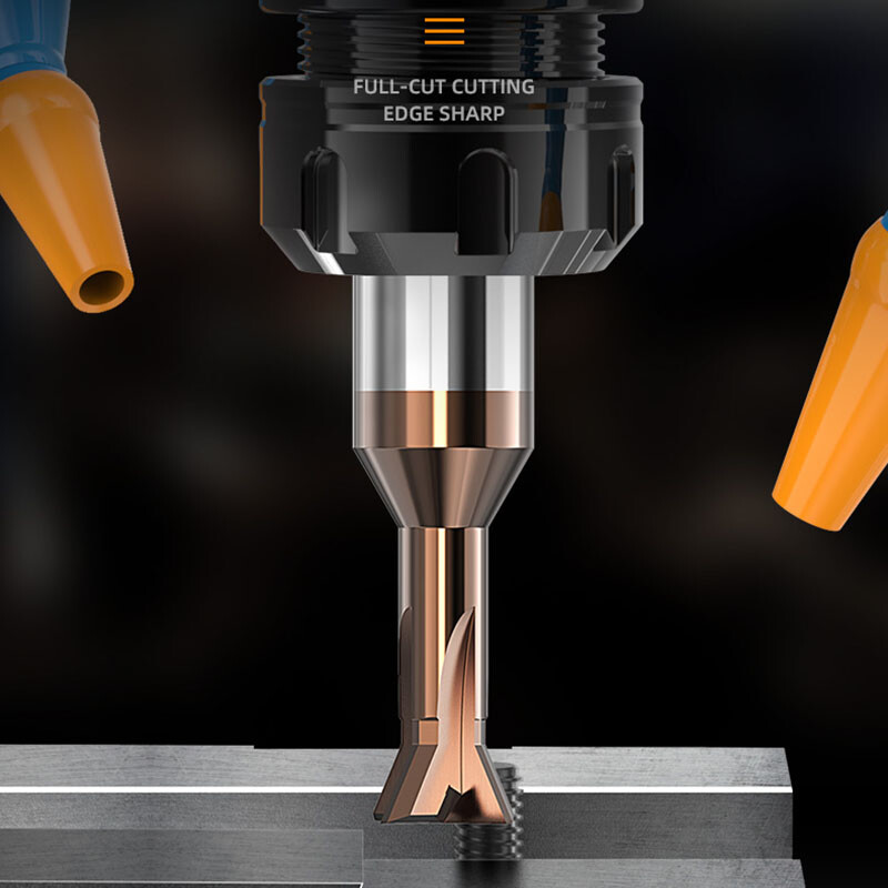 Dovetail Milling Cutter Solid Carbide End Mill 4 Flute 2-16mm Shank 45°60° Blade