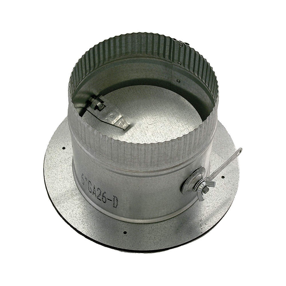 GREENSEAM GR6POCR10GA24D Collar W/Damper,10" Duct Size 6EKJ2