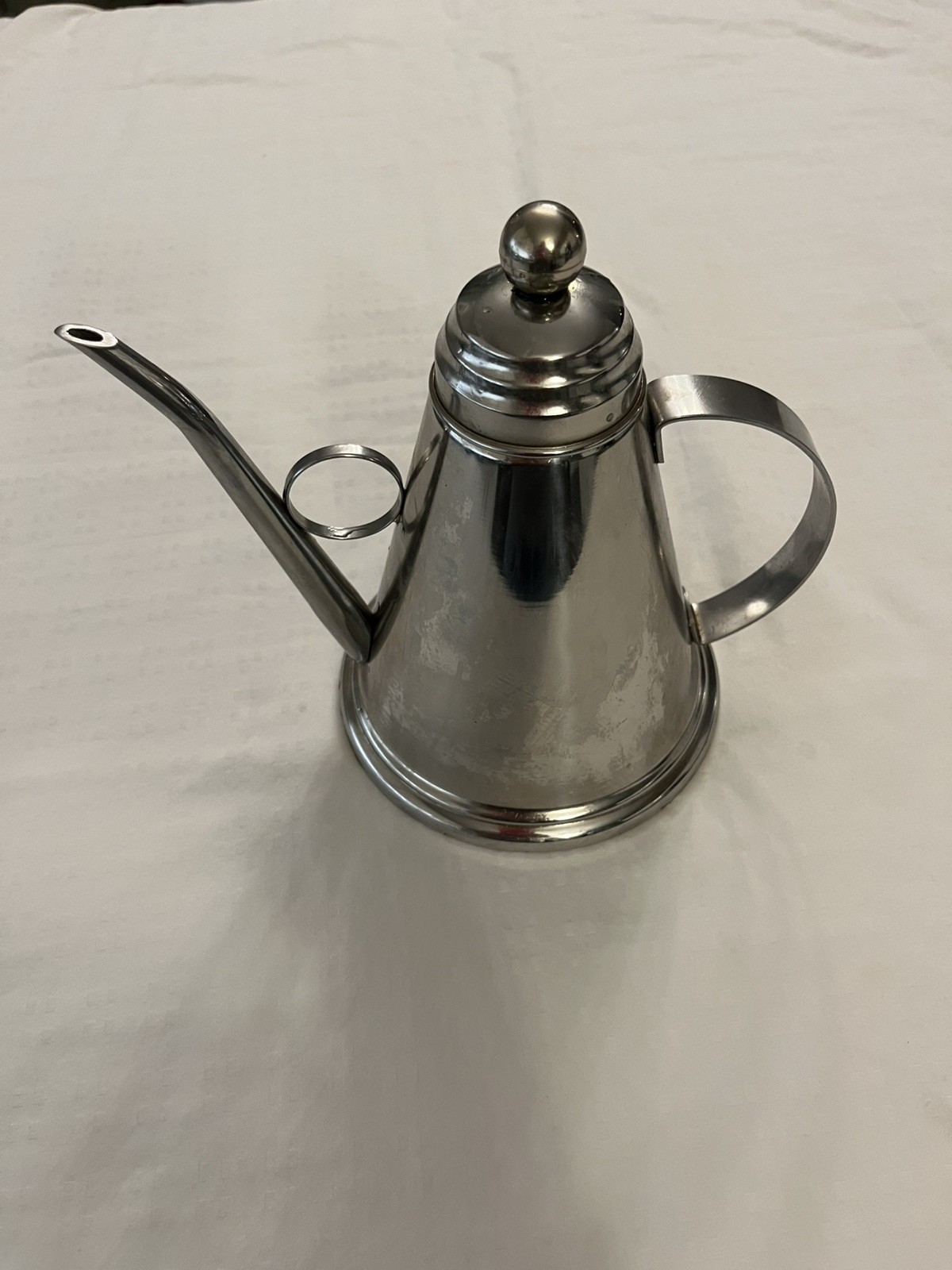 INOX 18/10 Stainless Steel Coffee tea Pot Made In Italy 8" tall