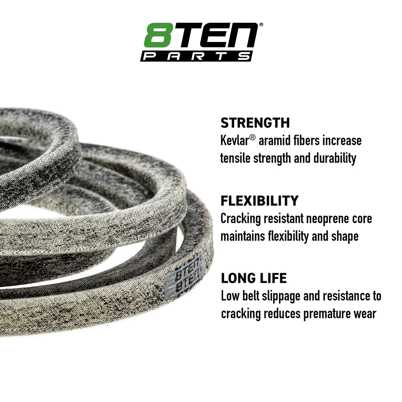 8TEN Belt with Kevlar for Toro Z Master 7500-D Center 96 144 126-7924 119 x 5/8