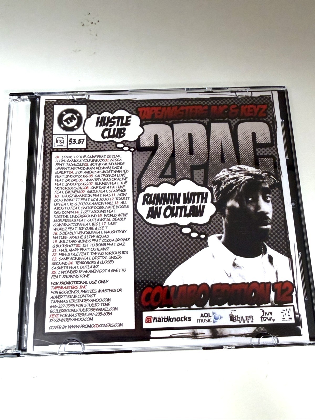 DJ KEYZ TAPEMASTERS INC COLLABO EDITION RUNNIN WITH AN OUTLAW 2 PAC MIXTAPE CD