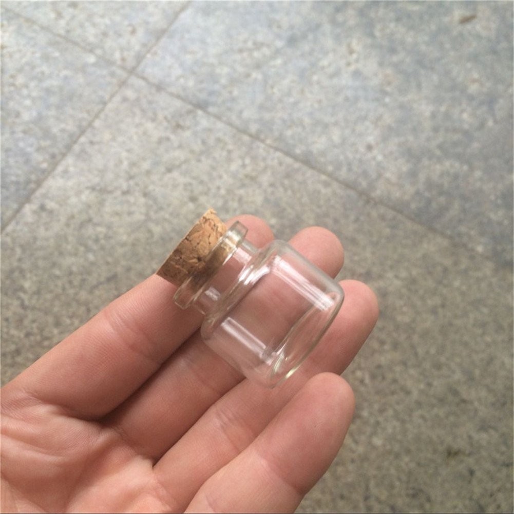30x30x17mm 10ml Mini Glass Bottles With Cork Small Transparent Clear Tiny Empty