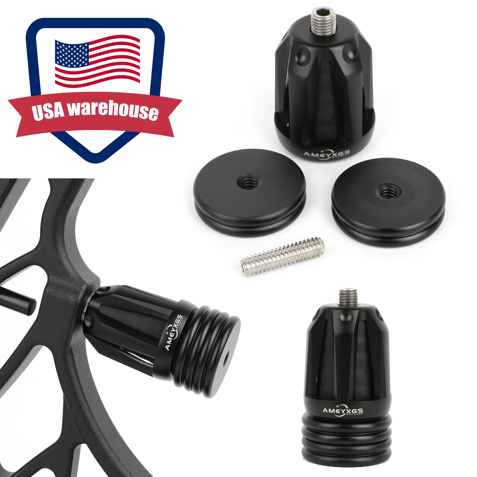 Compound Bow Riser Alloy Stabilizer Shock Absorber Silencer Shooting Target
