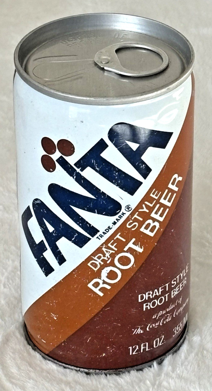 VTG 1970's Fanta-Draft Style-Root🍺Beer-Columbus, Ohio-12 oz-Steel Soda-Pop Can