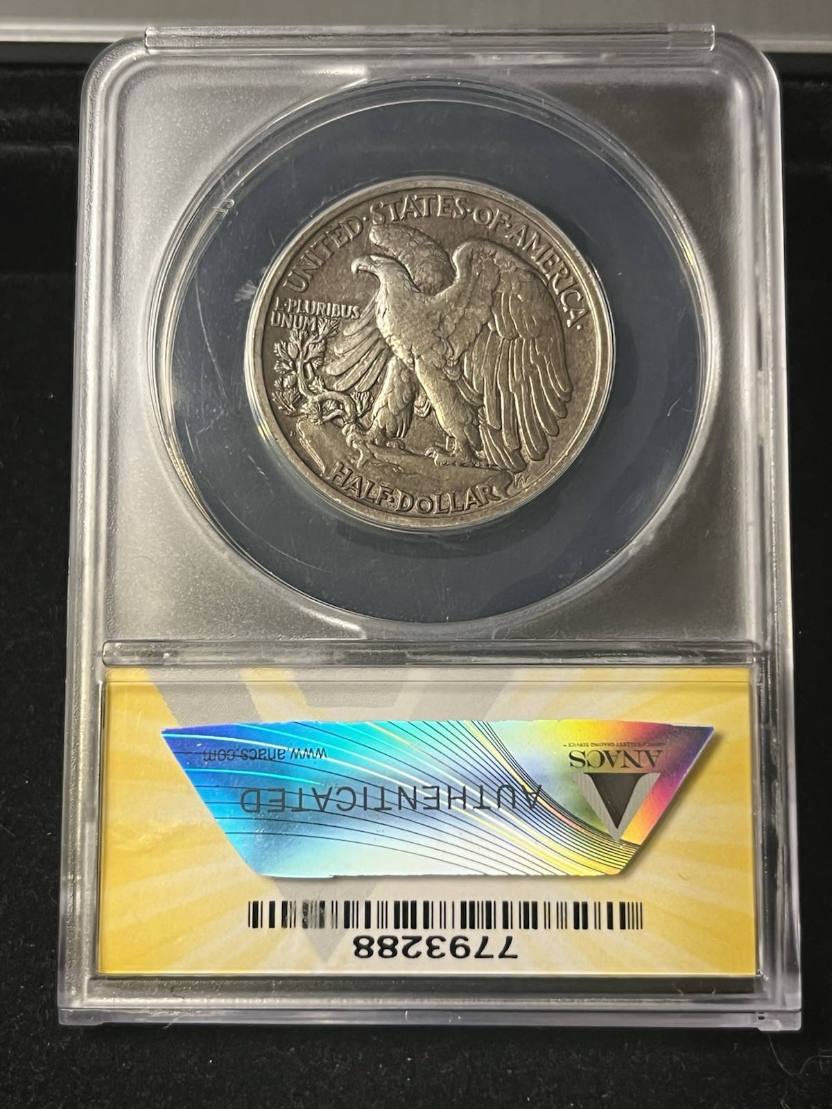1918 d walking liberty half dollar Xf+ Details