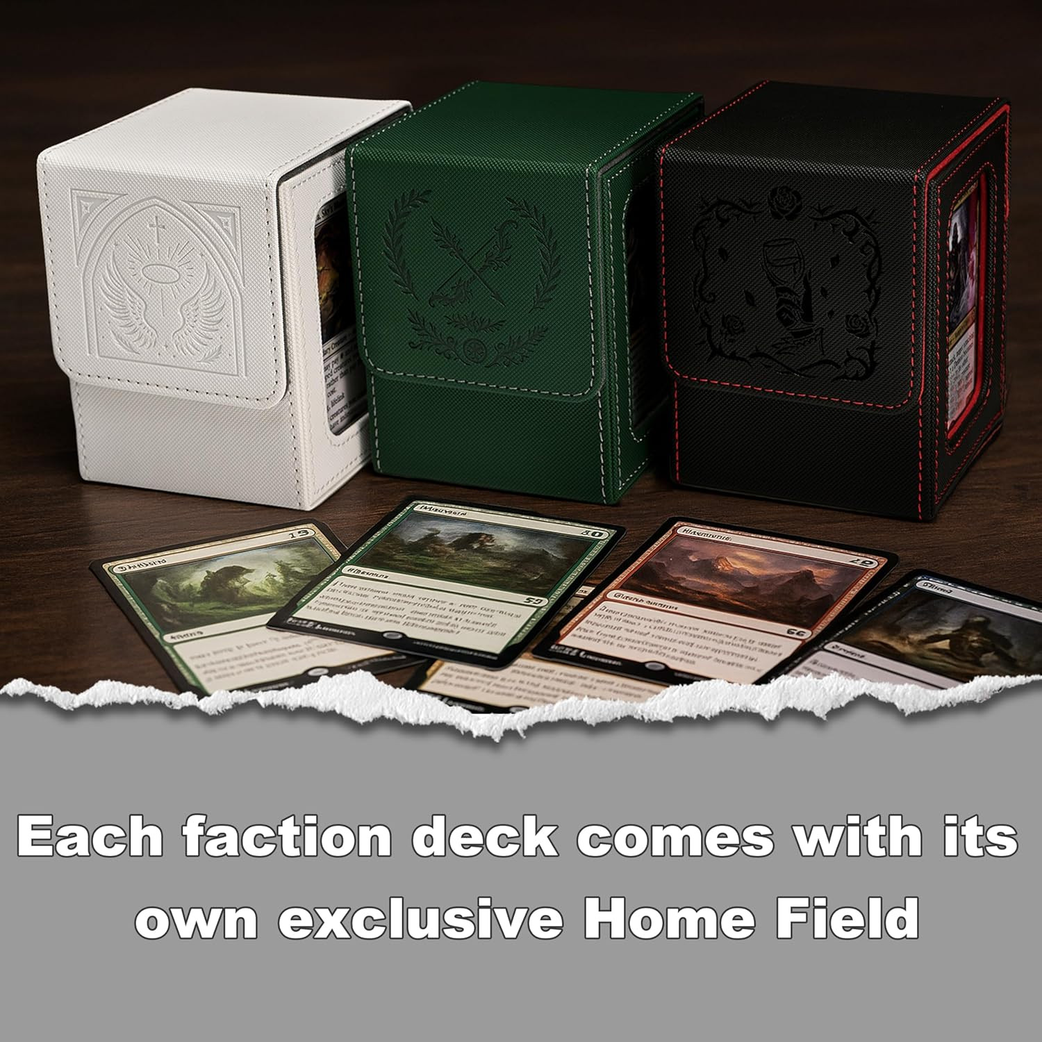 MTG Deck Box with Commander Display, Angel Card Deck Case Fits 100 Double Sleeve