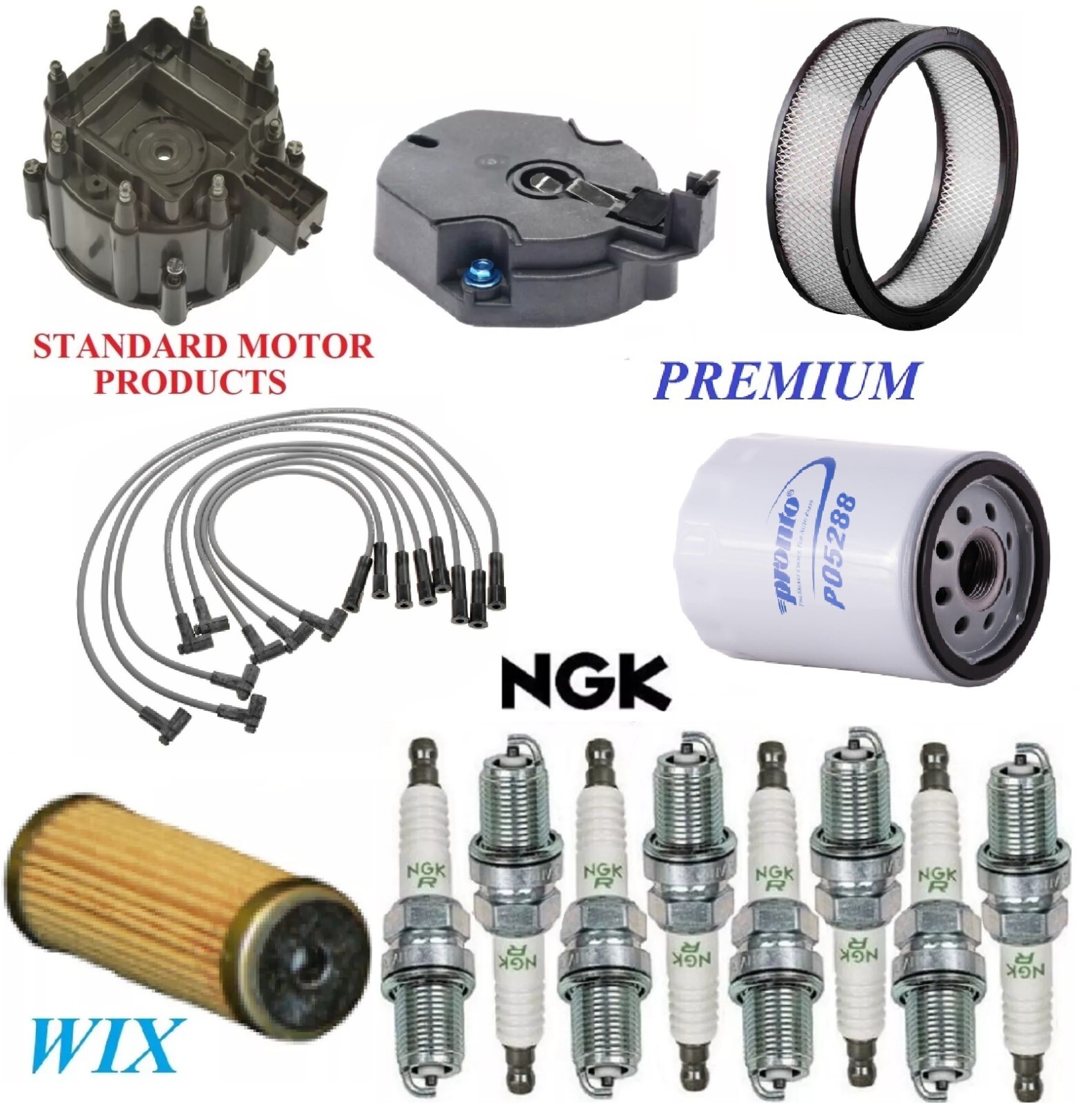Tune Up Kit Filters Cap Wire Spark Plugs For PONTIAC BONNEVILLE V8 5.0L 1981