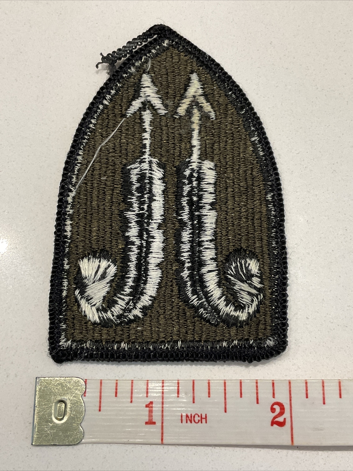 Original VIETNAM U.S ARMY 22nd SUPPORT BRIGADE MERROW EDGE SUBDUED PATCH