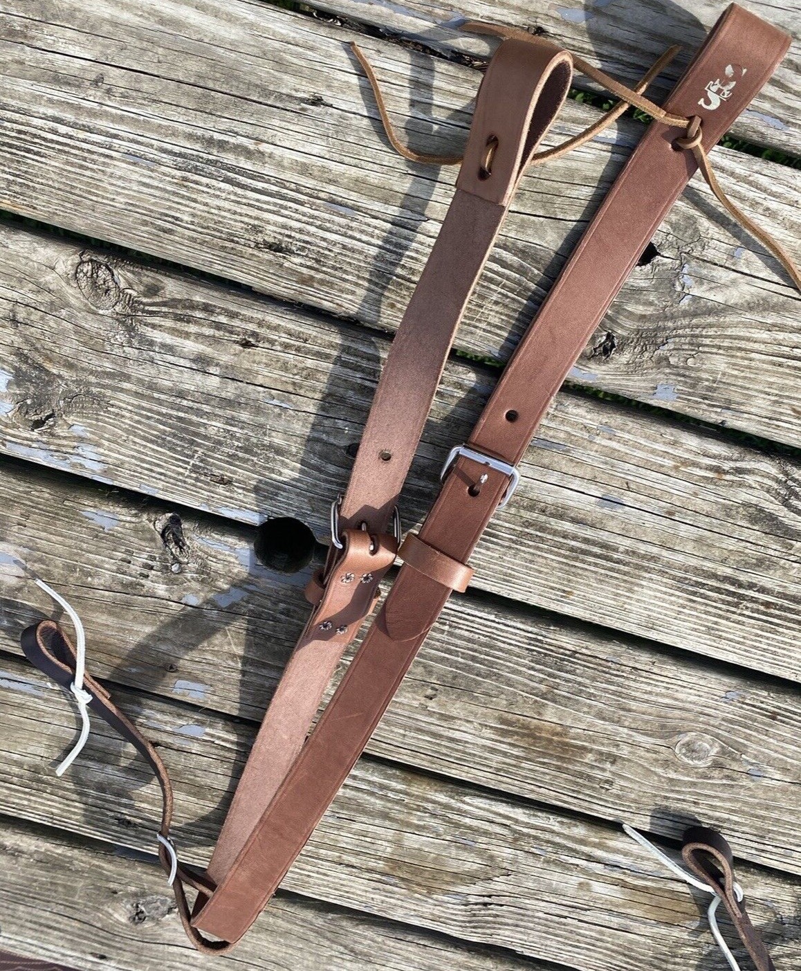 Brown leather complete rear cinch US made