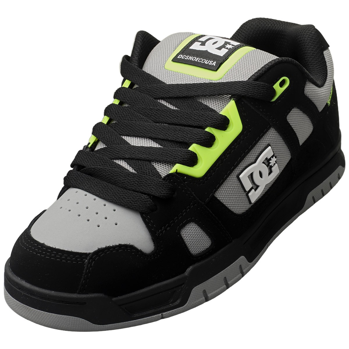 DC Shoes Stag Mens Skate Sneakers in Black Grey - 9 US