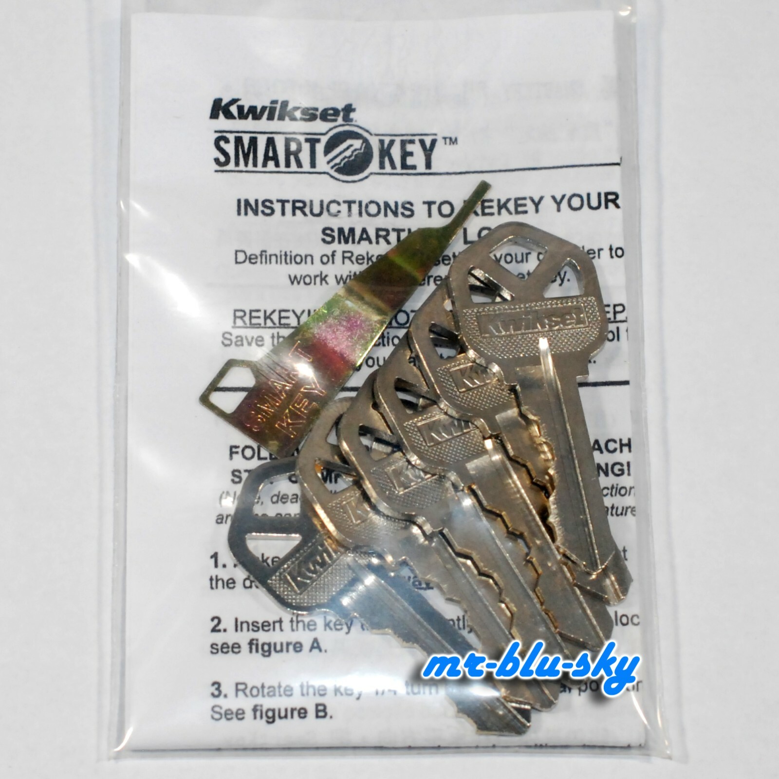Kwikset Smart Key Rekey Kit ~ Rekey Tool ~ 6 Keys ~ With Instructions