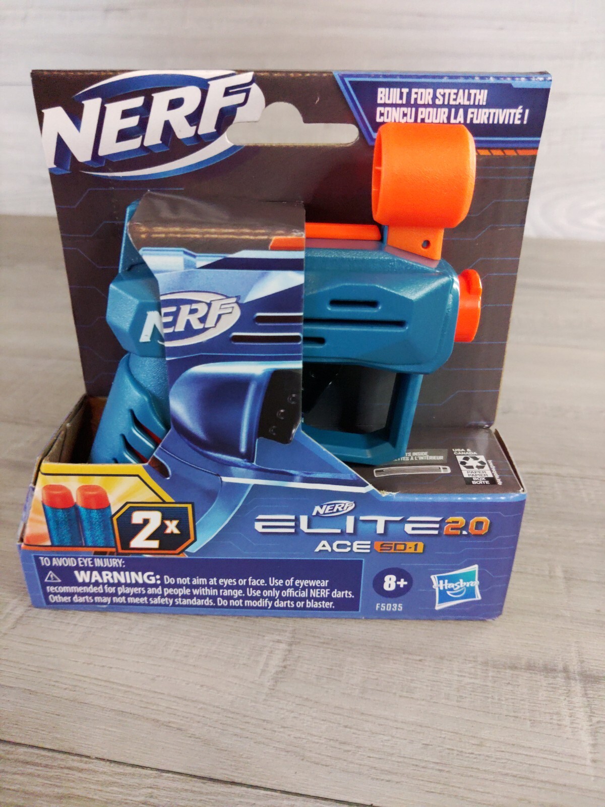 NERF Elite 2.0 Ace SD-1 Play Toy with 2 darts. Built for stealth.