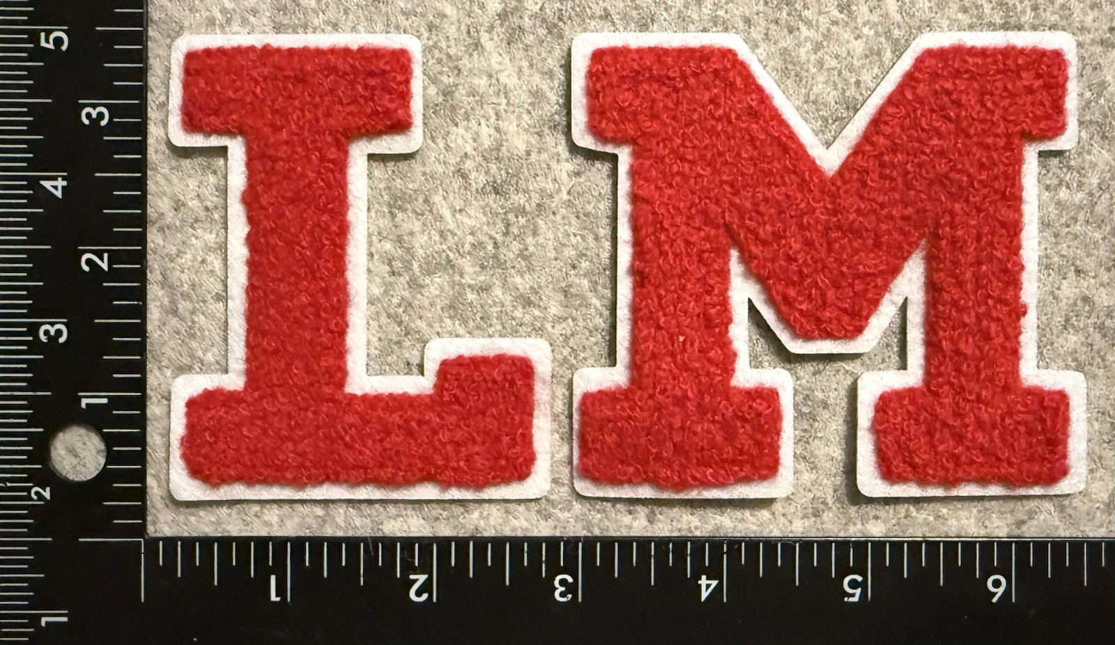 Red Alphabet Varsity Letters Patch Letterman Jacket Embroidered Iron-on Jersey
