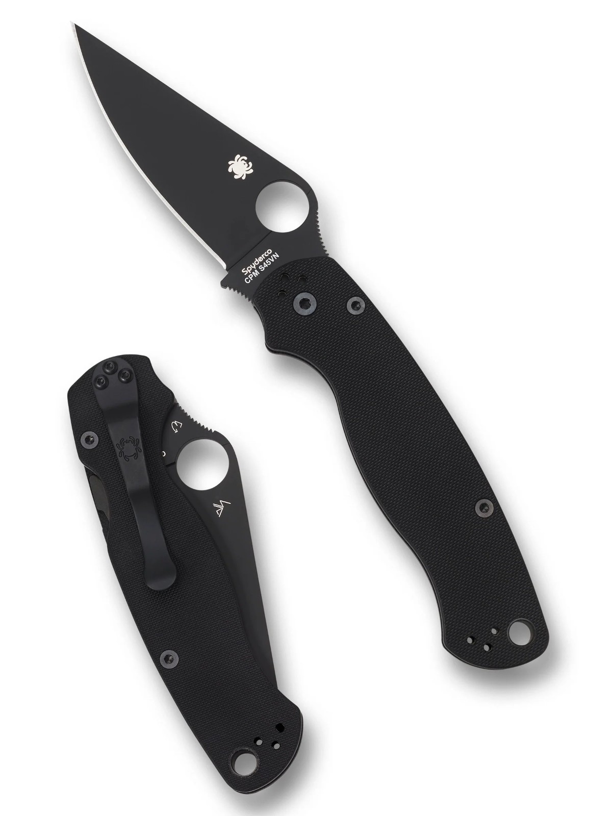 Spyderco Para Military 2 Folding Knife 3.45" CPM-S45VN Blade G10 Handle C81GPBK2