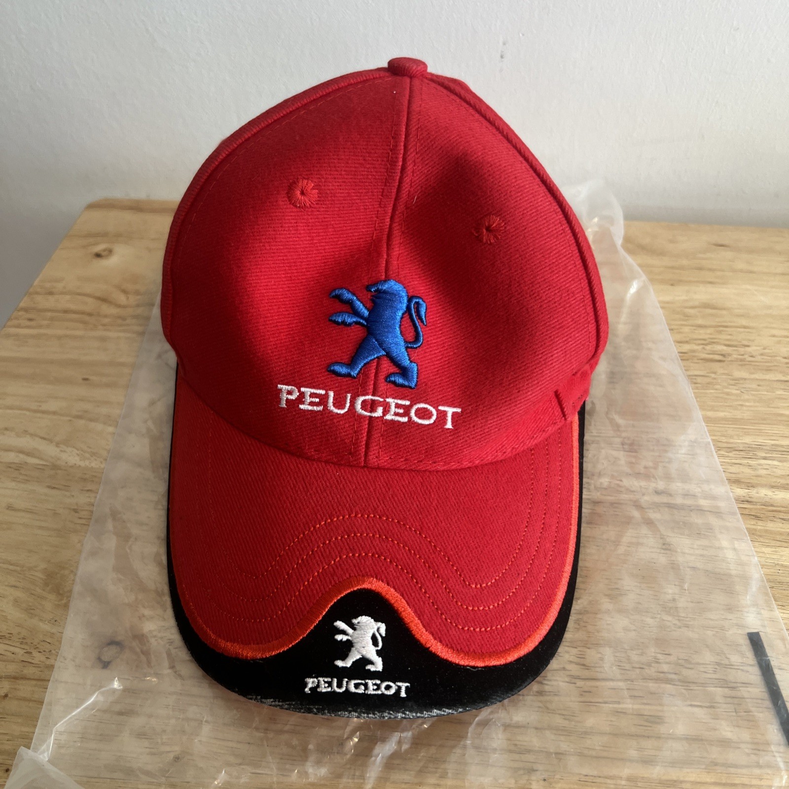 Vintage Peugeot  Baseball  Cap Red with Tag