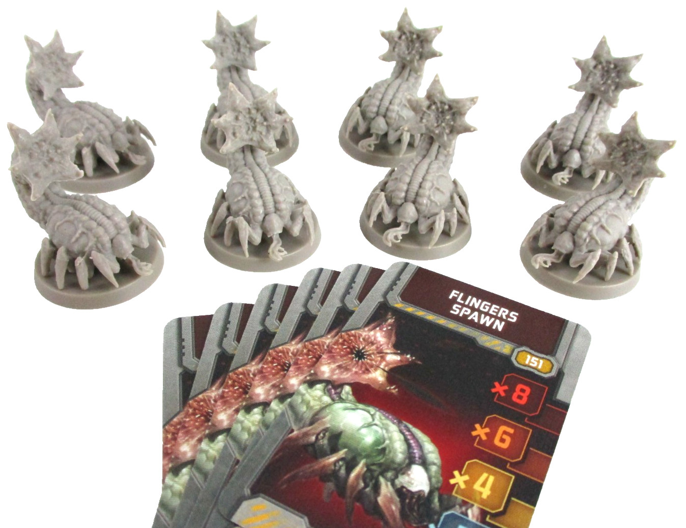 ZOMBICIDE: Civilian Extras 8x FLINGER Minis & Cards NEW!!