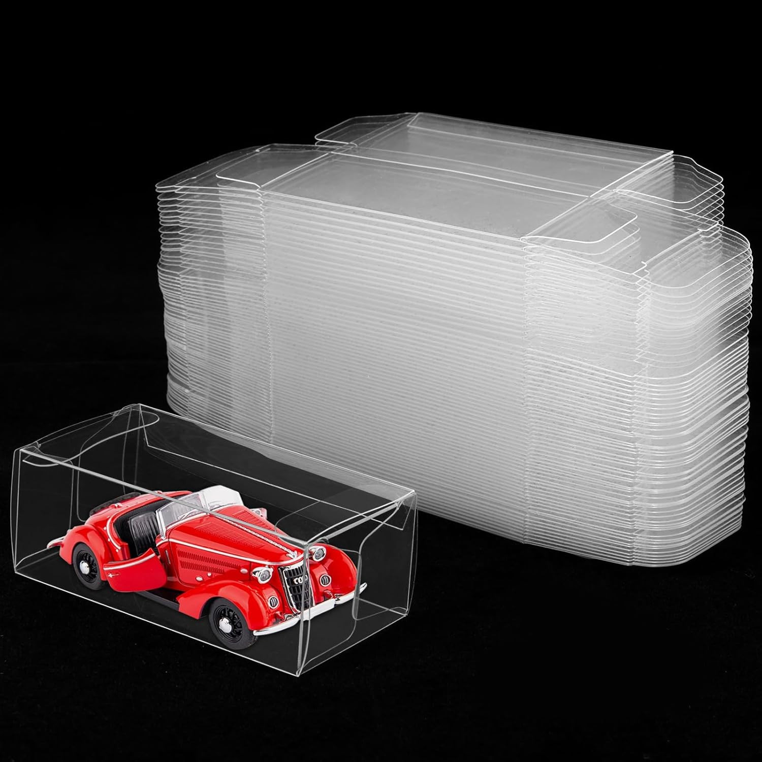 120 PCS 1/64 Display Case for Model Car,Clear Display Case,Storage Display Case,