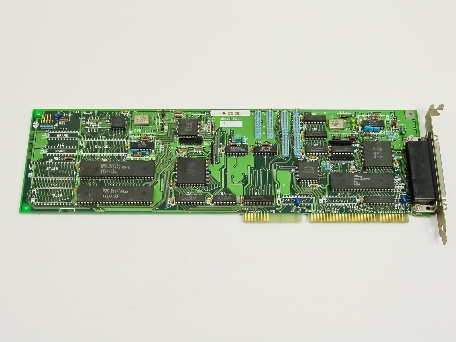 DTC 5280 CRZ 16-Bit MFM Hard Drive Controller Card ISA Zilog Z0765A08PSC