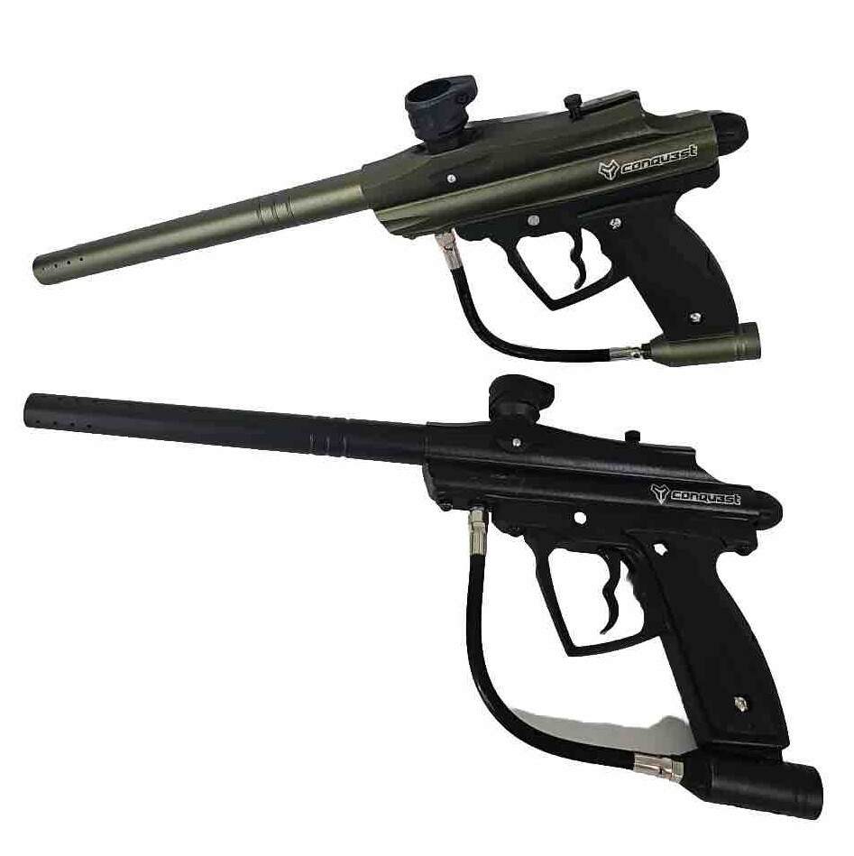 Conquest Defy D3FY Paintball Markers Olive Green And Black Lot Of 2