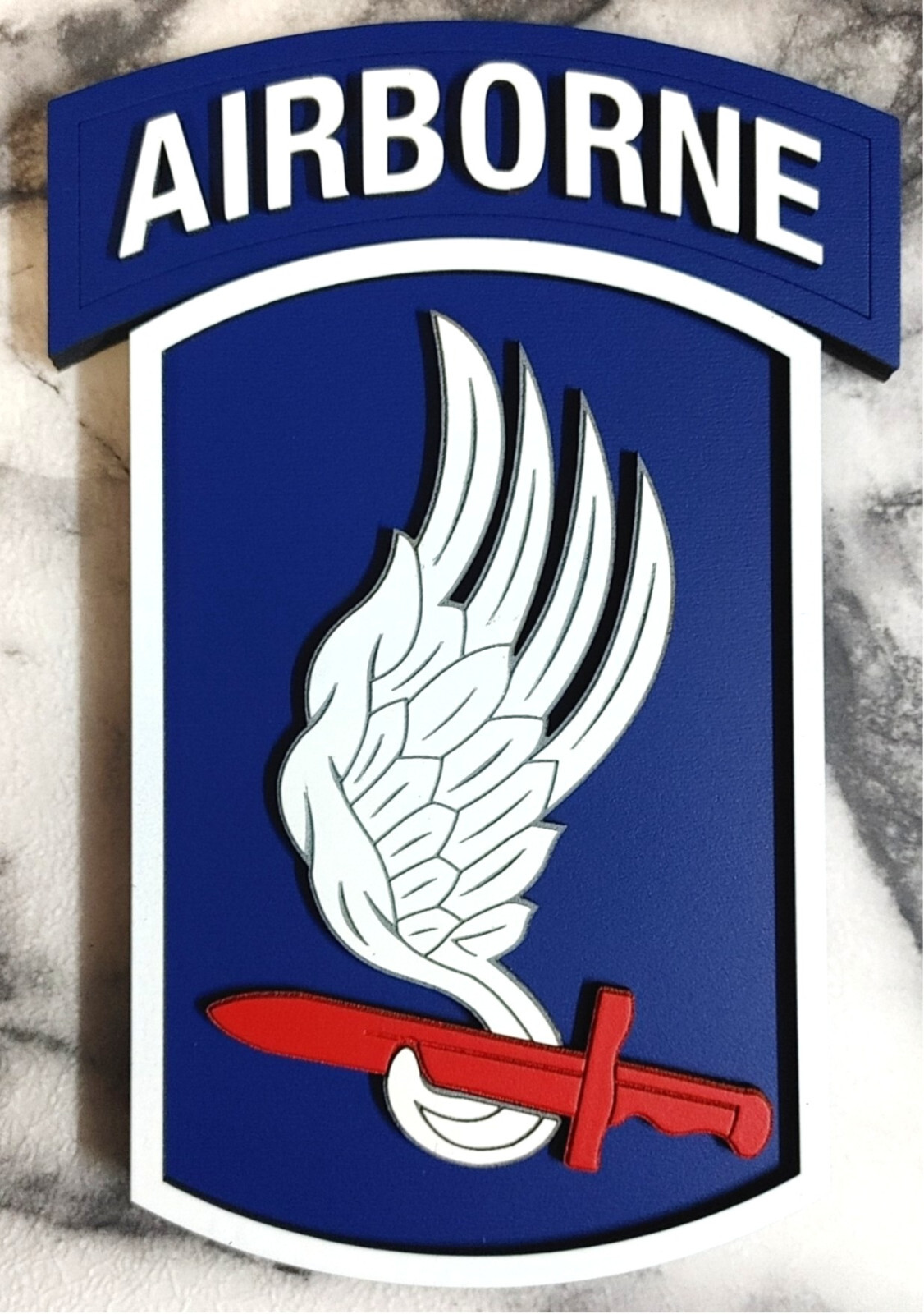 8" US Army 173rd Airborne Brigade Combat Team "Sky Soldiers" Plaque