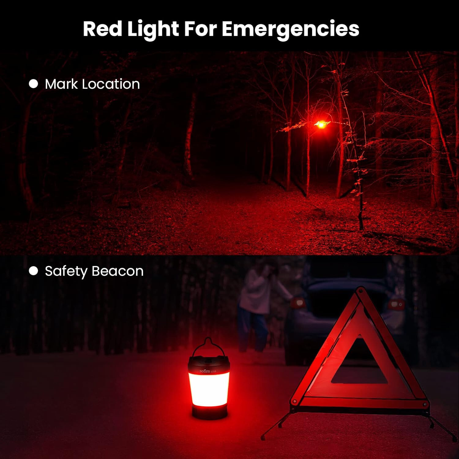 Sofirn LT1S LED Rechargeable Lantern, Adjustable Warm/Cool White/Red (Green)