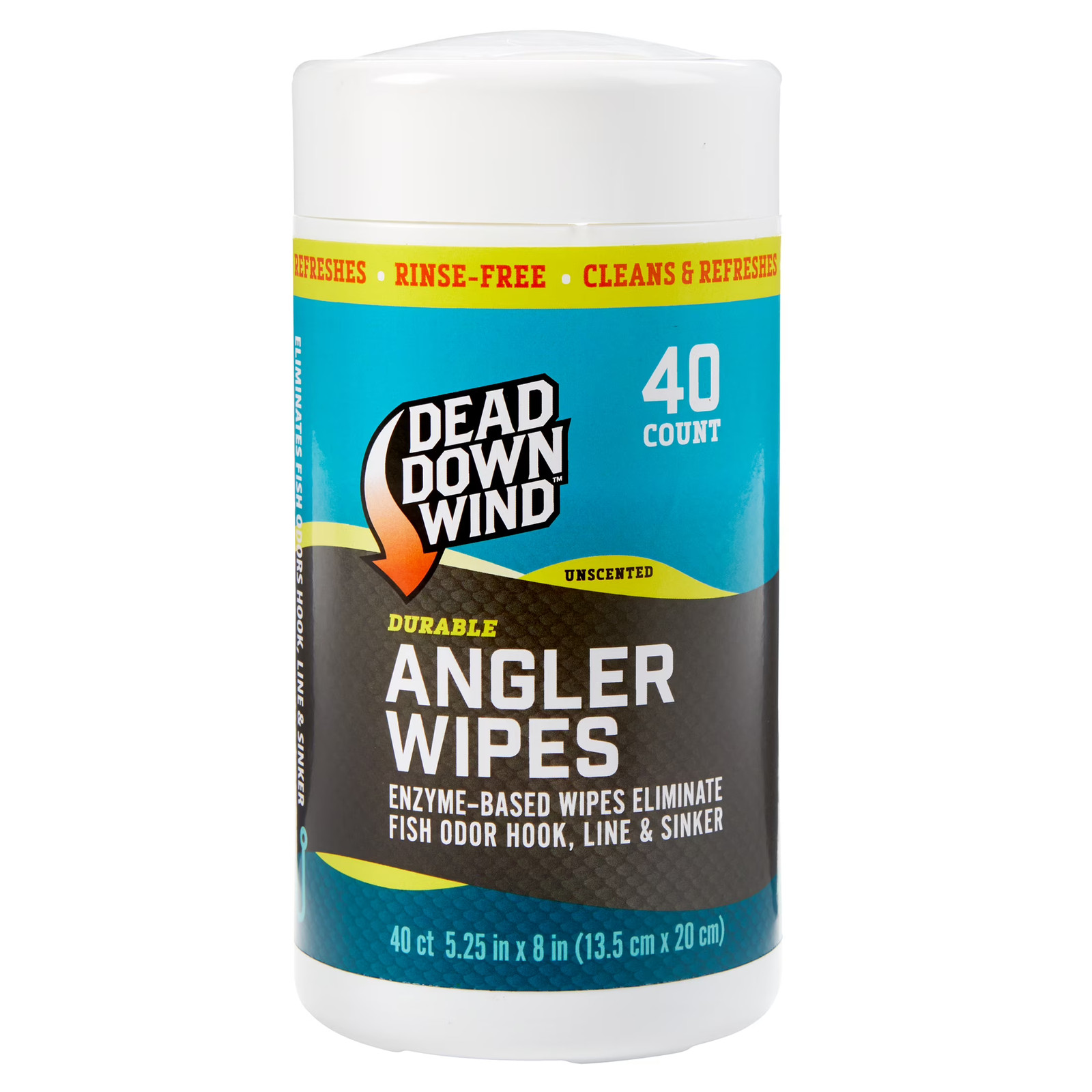Fishing Unscented Rinse-Angler Wipes - 40 Count (5.25 in x 8 in)