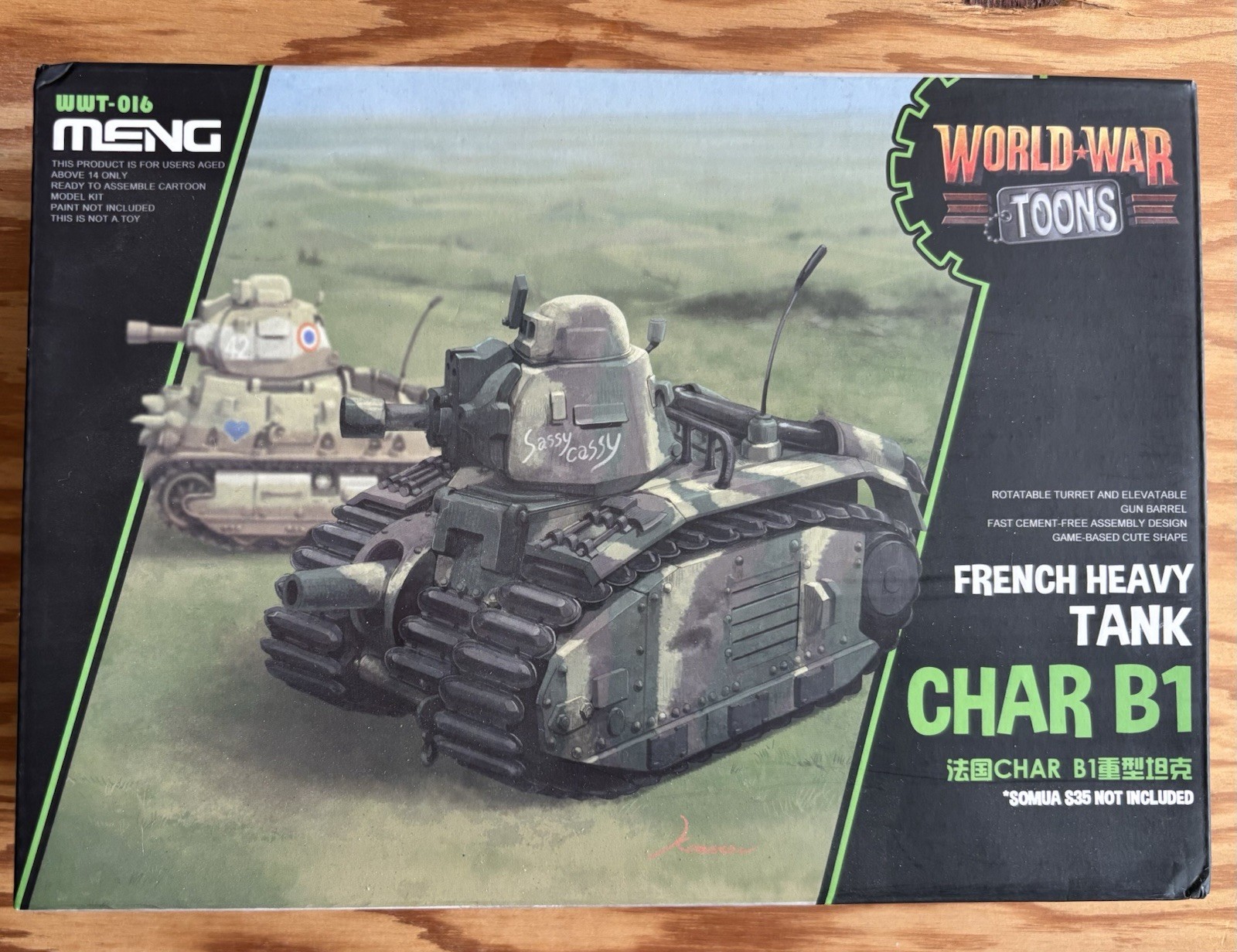 Meng World War Toons French Heavy Tank Char B1  WWT-016 New In Opened Box
