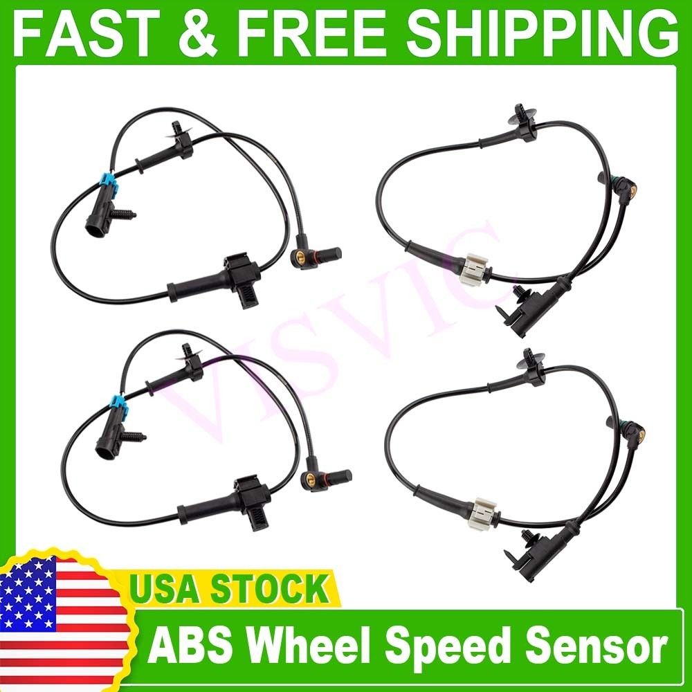 Front and Rear Left & Right ABS Wheel Speed Sensor 2 Pair for Chevy Silverado