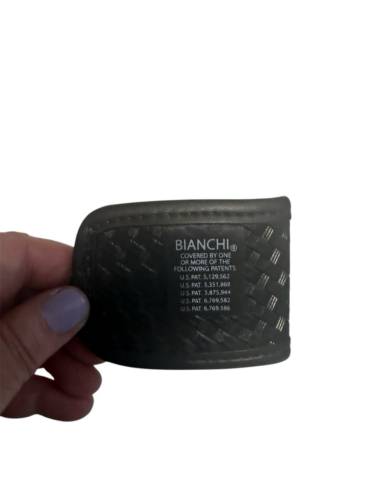 Bianchi Compact Light Holder - Black Basket Weave Size 2