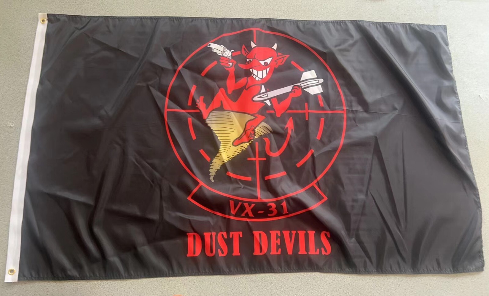USAF VX-31 Test and Evaluation Sqn "Dust Devils" 3x5 ft Single-Sided Flag Banner