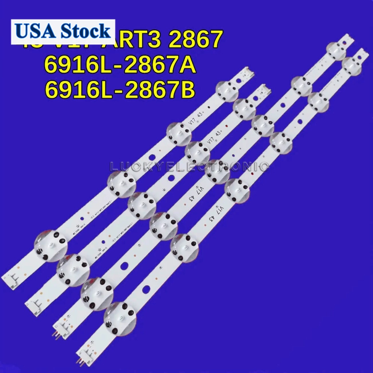 LED Strips For LG 6916L-2867B 6916L-2867A 43UJ6565 43UJ651V 43UJ6510 43UJ6300
