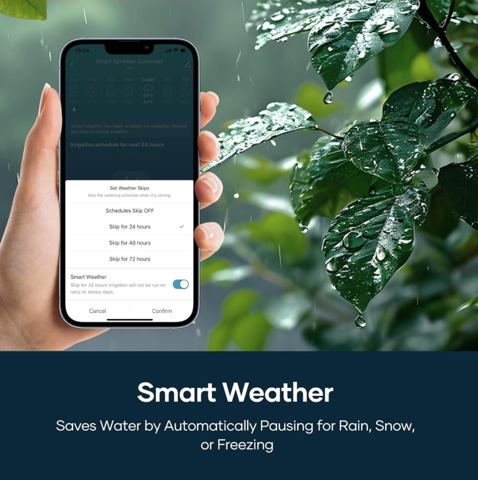 tolviviov Smart Sprinkler Controller, 8-Zone Indoor WiFi Irrigation Controller,