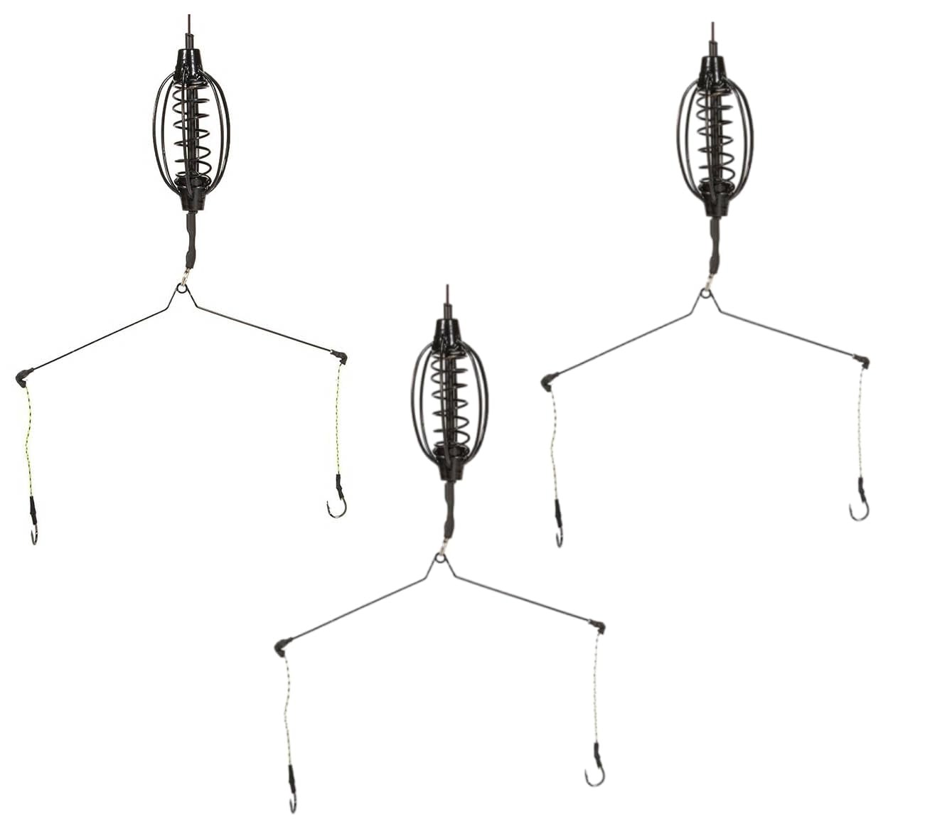 KTGCOZS Pack of 3 Carp Spring Fishing Feeder 30g 1oz 30g, Black Copper