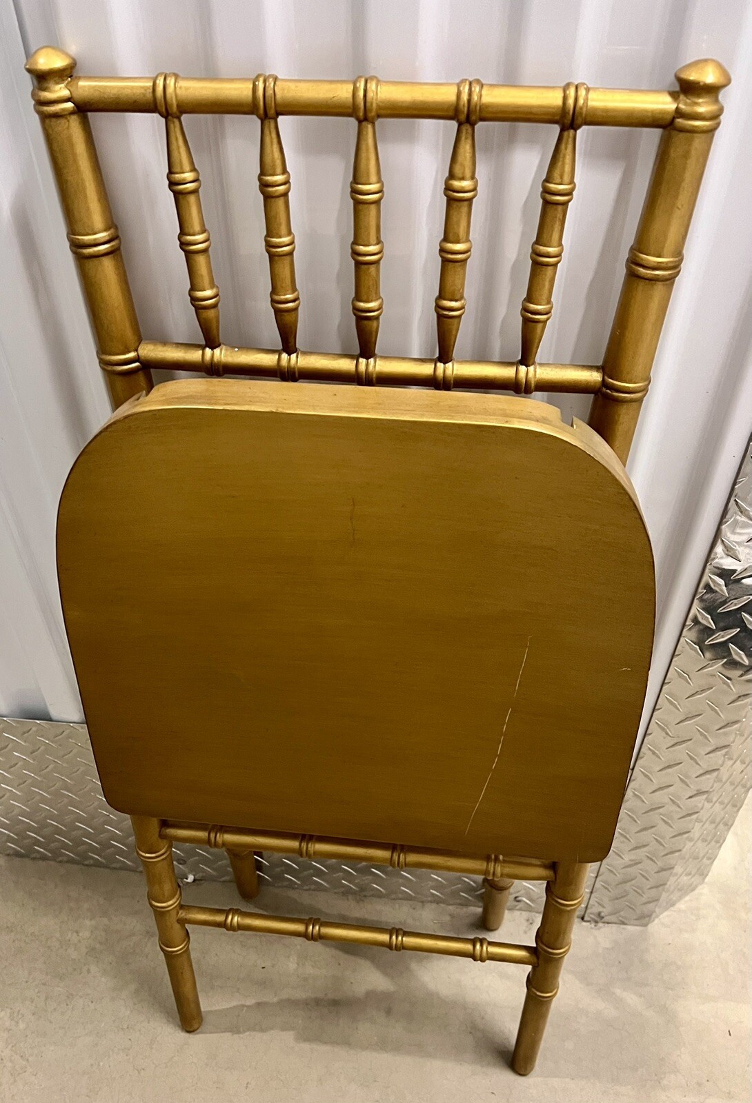 Set Of 2 Hillsdale Furniture LLC Ballroom Furniture Foldable Gold Color Chairs