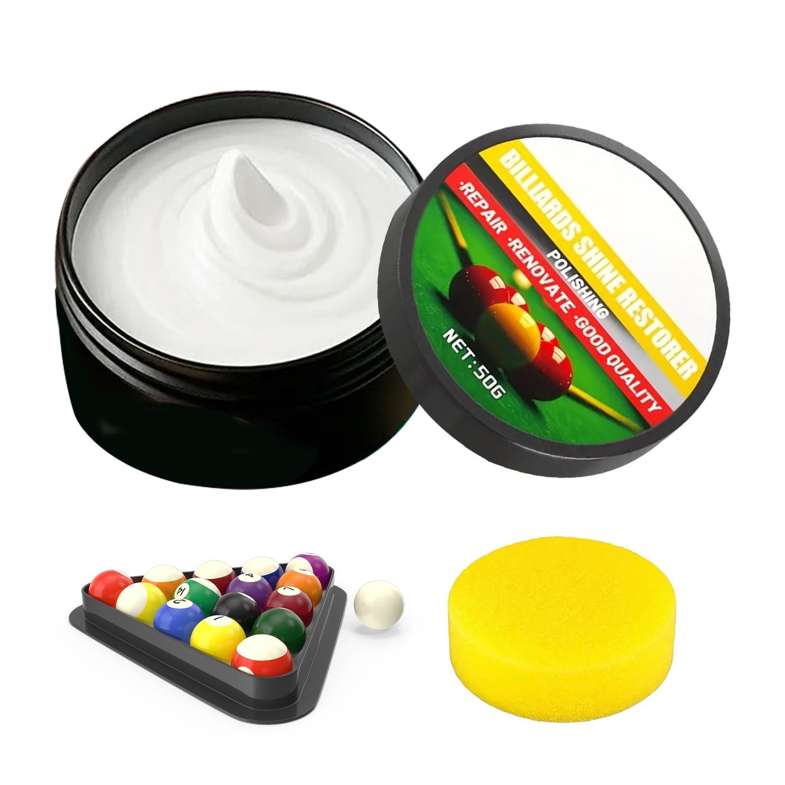 Billiard Ball Cleaner 50g Cleaning Wax Shine Billiard Ball Cleaner And Restorer